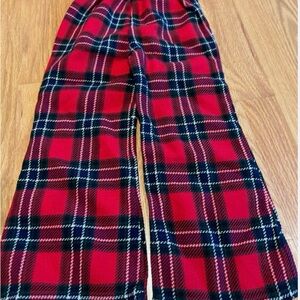 Vintage Kmart Cozy Red Plaid Kids size 5 pants acrylic and nylon